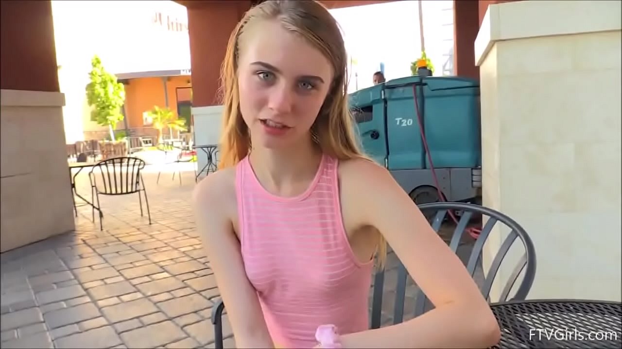 Petite spinner Charlotte Carmen show her beauty in public place