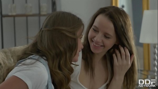 Cute lesbian couple Olivia Grace and Jacqueline lick their pussies