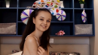 Beautiful virgin teen Shea write a diary and show her unused pussy